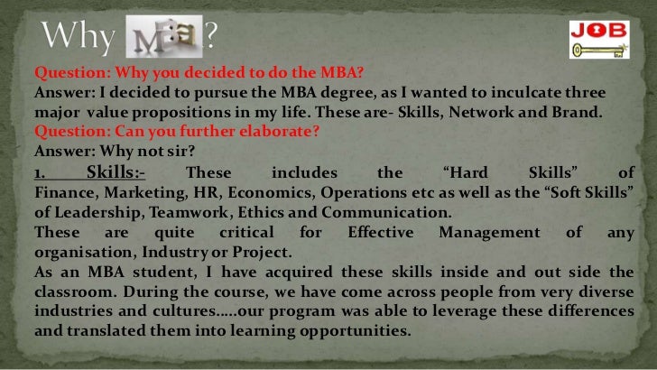 Why Mba why-mba