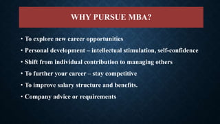 Why to Choose MBA and Career opportunities after MBA for different ...