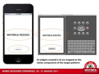 UI widgets created in JS are mapped on the native components of the target platform 