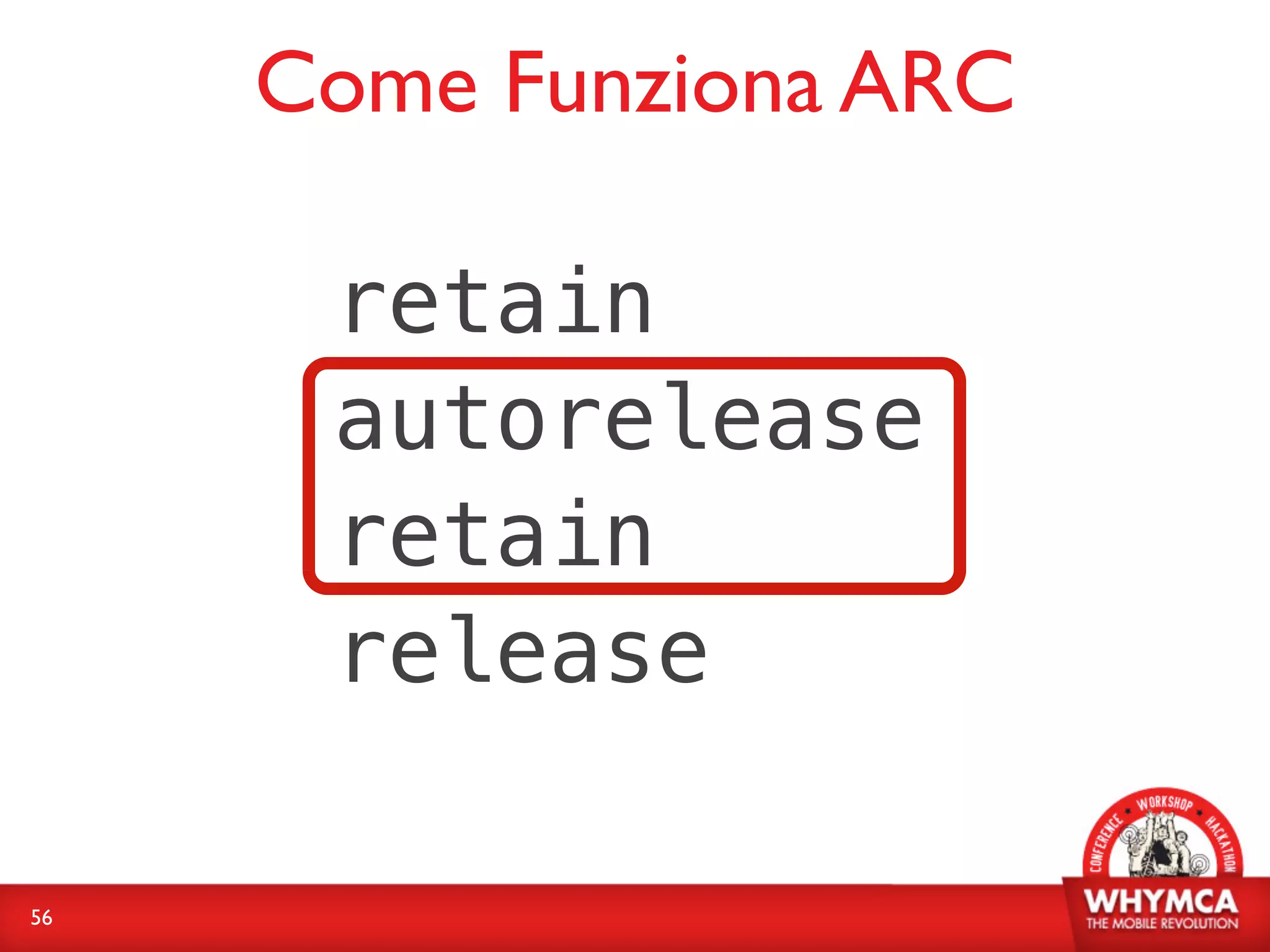 Come Funziona ARC

      retain
      autorelease
      retain
      release

56
 