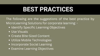 WHY MICROLEARNING ARE THE FUTURE OF CORPORATE TRAINING? | PDF