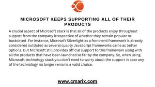 Why Microsoft Technology Stack Remains Popular for Big Enterprise Projects?