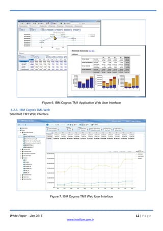 White Paper – Jan 2015 12 | P a g e
www.intellium.com.tr
Figure 6. IBM Cognos TM1 Application Web User Interface
4.2.3. IBM Cognos TM1 Web
Standard TM1 Web Interface
Figure 7. IBM Cognos TM1 Web User Interface
 