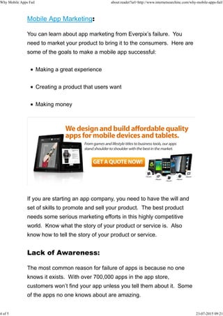Why mobile apps fail | PDF