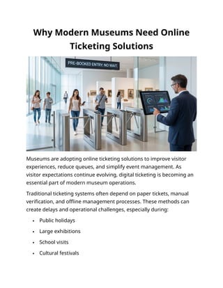 Enhancing Museum Visitor Experience with Modern Online Ticketing ...
