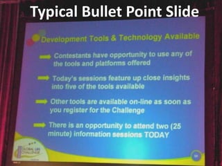 Typical Bullet Point Slide
 