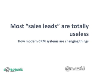 How modern CRM systems are changing things
 