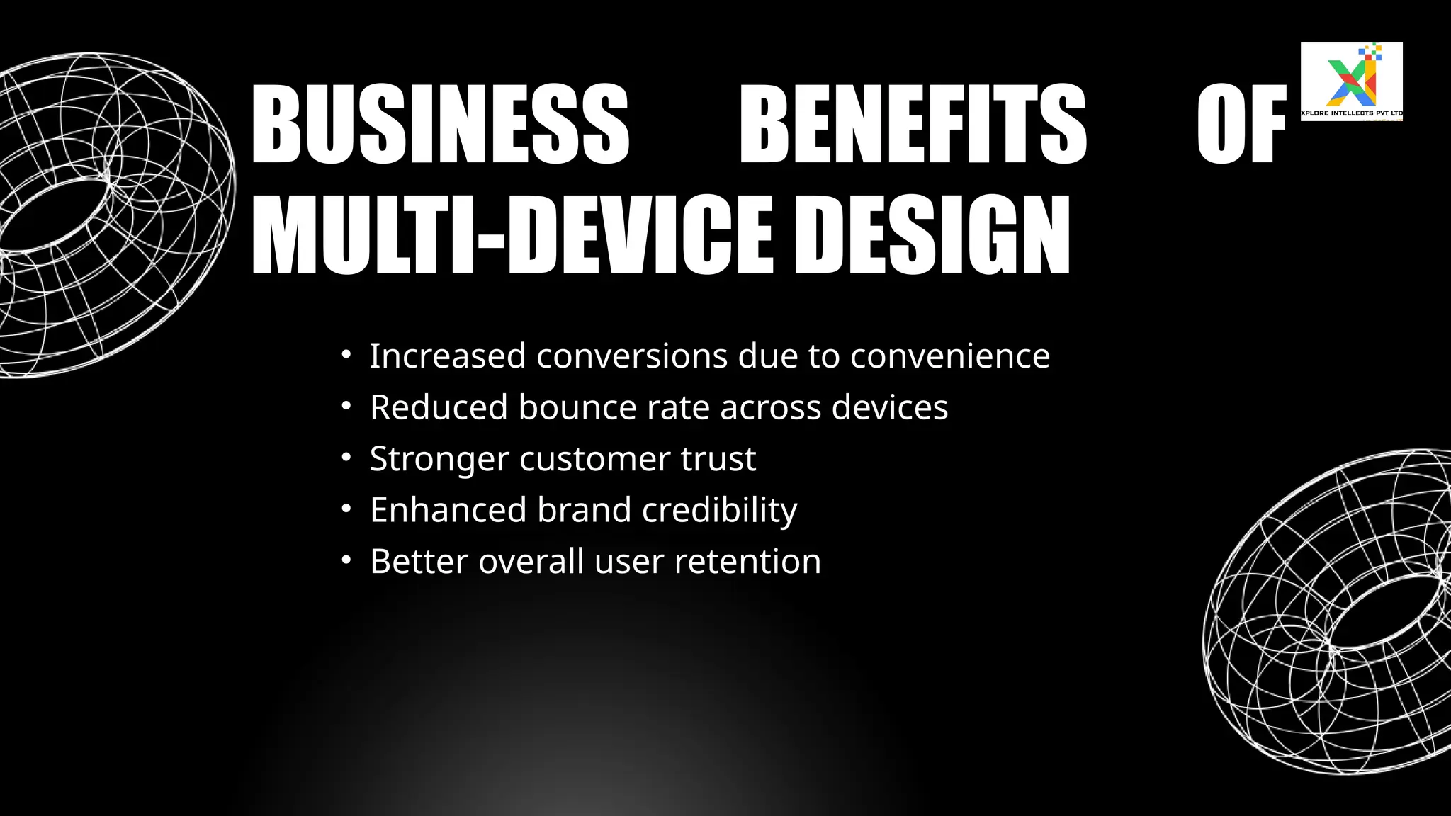 • Increased conversions due to convenience
• Reduced bounce rate across devices
• Stronger customer trust
• Enhanced brand credibility
• Better overall user retention
BUSINESS BENEFITS OF
MULTI-DEVICE DESIGN
 