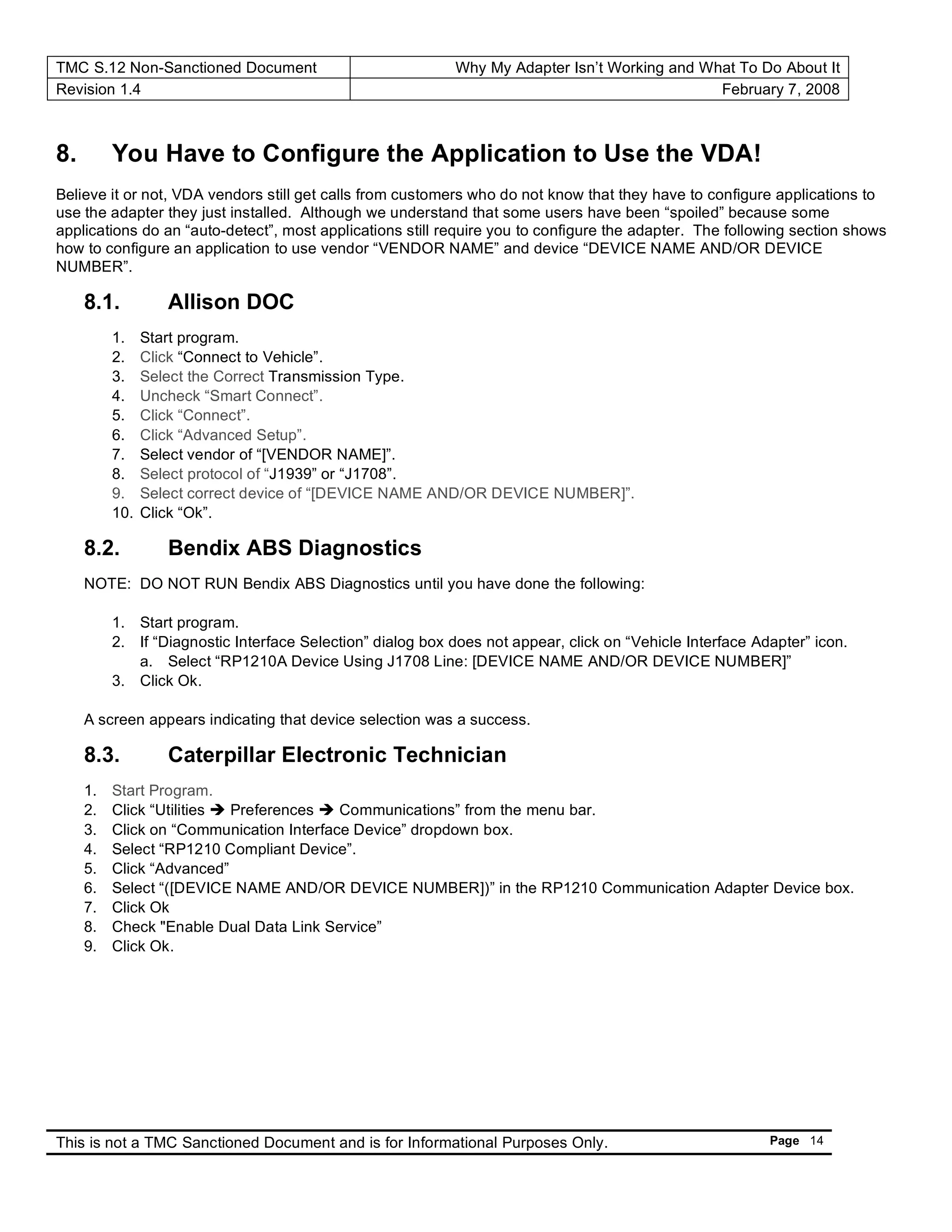 Vda Connection WhyMyAdapterIsntWorking-01182007.product structure | PDF