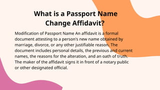 Name Modfication Why Name Change Affidavit is Important for Name Change in Passport.pptx