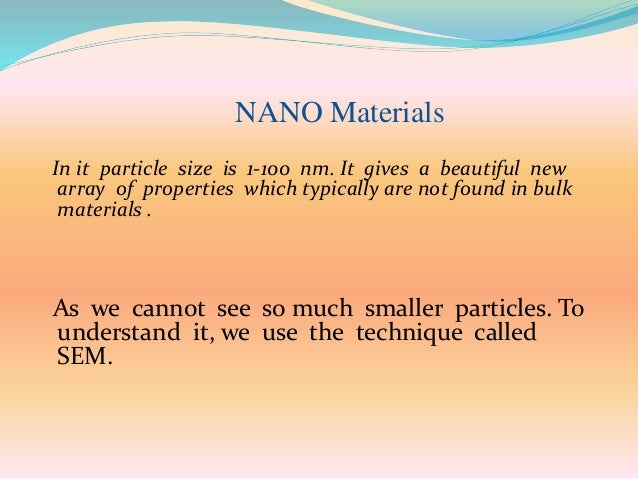 Why nano is important