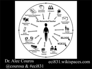Dr. Alec Couros      eci831.wikispaces.com
@courosa & #eci831
 