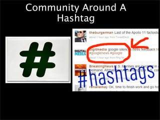 Community Around A
    Hashtag
 