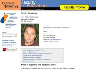 Faculty Proﬁle
 