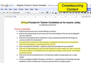 Crowdsourcing
   Content
 