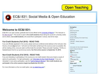 Open Teaching
 