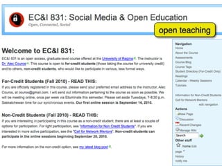 open teaching
 