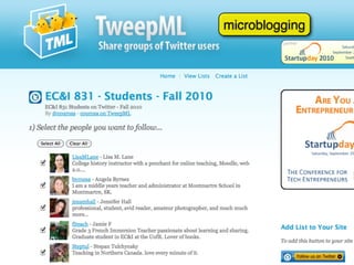 microblogging
 