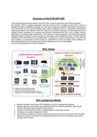 Why Network Functions Virtualization sdn?