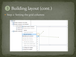  Step 2: Setting the grid columns
 