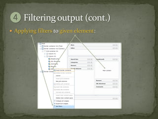  Applying filters to given element:
 