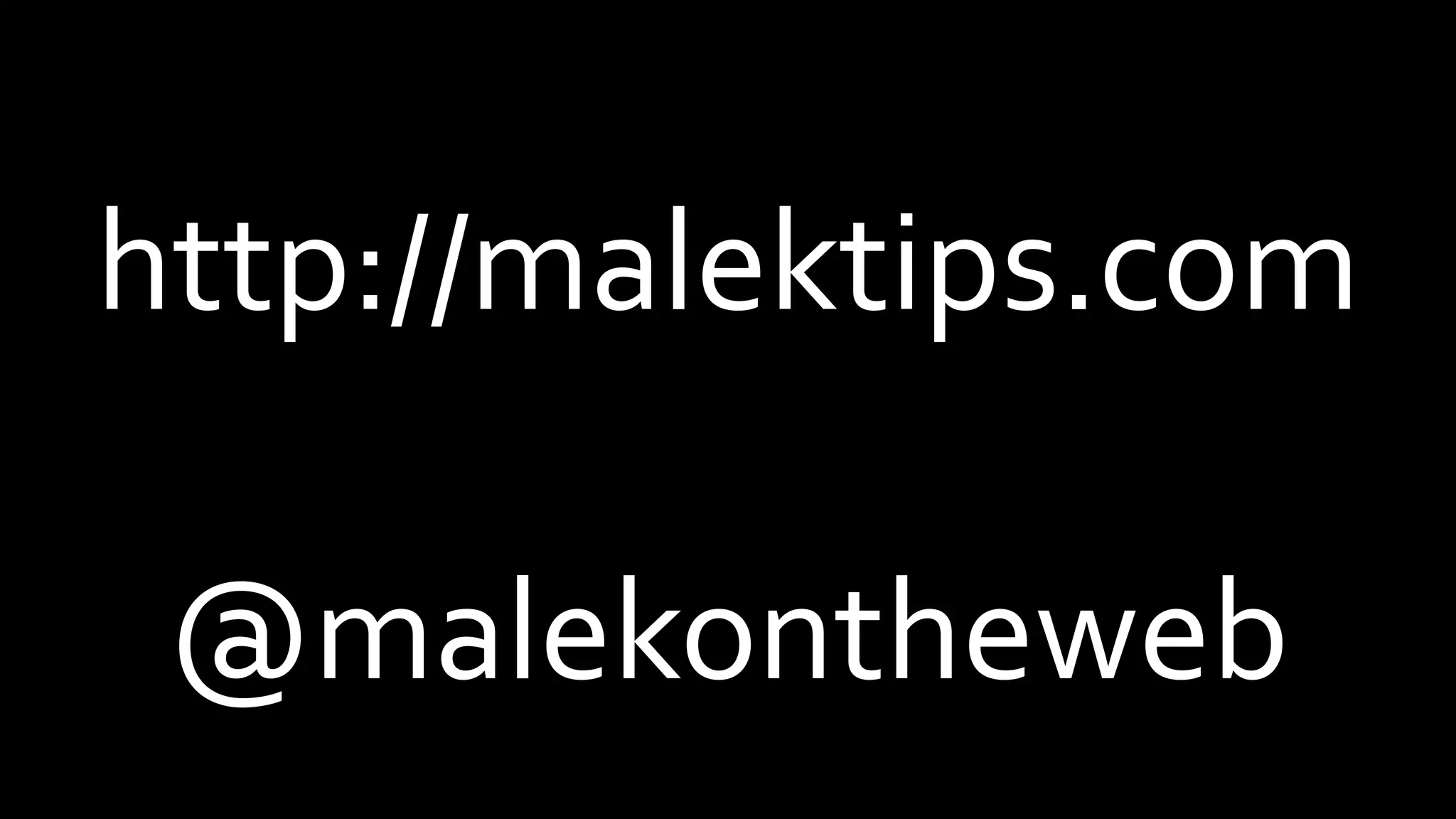@malekontheweb
 