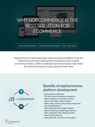Why nopCommerce is the Best Solution for Ecommerce Development?