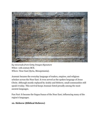 Why Oldest Languages in the World Still Matter.pdf