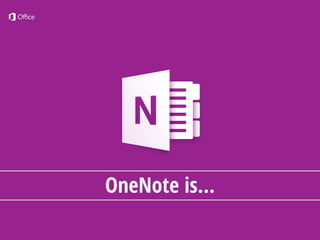 OneNote is…
 