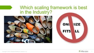 Copyright © 2015 Allscripts Healthcare Solutions, Inc. 2
Which scaling framework is best
in the Industry?
 