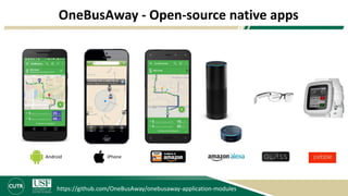 OneBusAway - Open-source native apps
Android iPhone
https://github.com/OneBusAway/onebusaway-application-modules
 