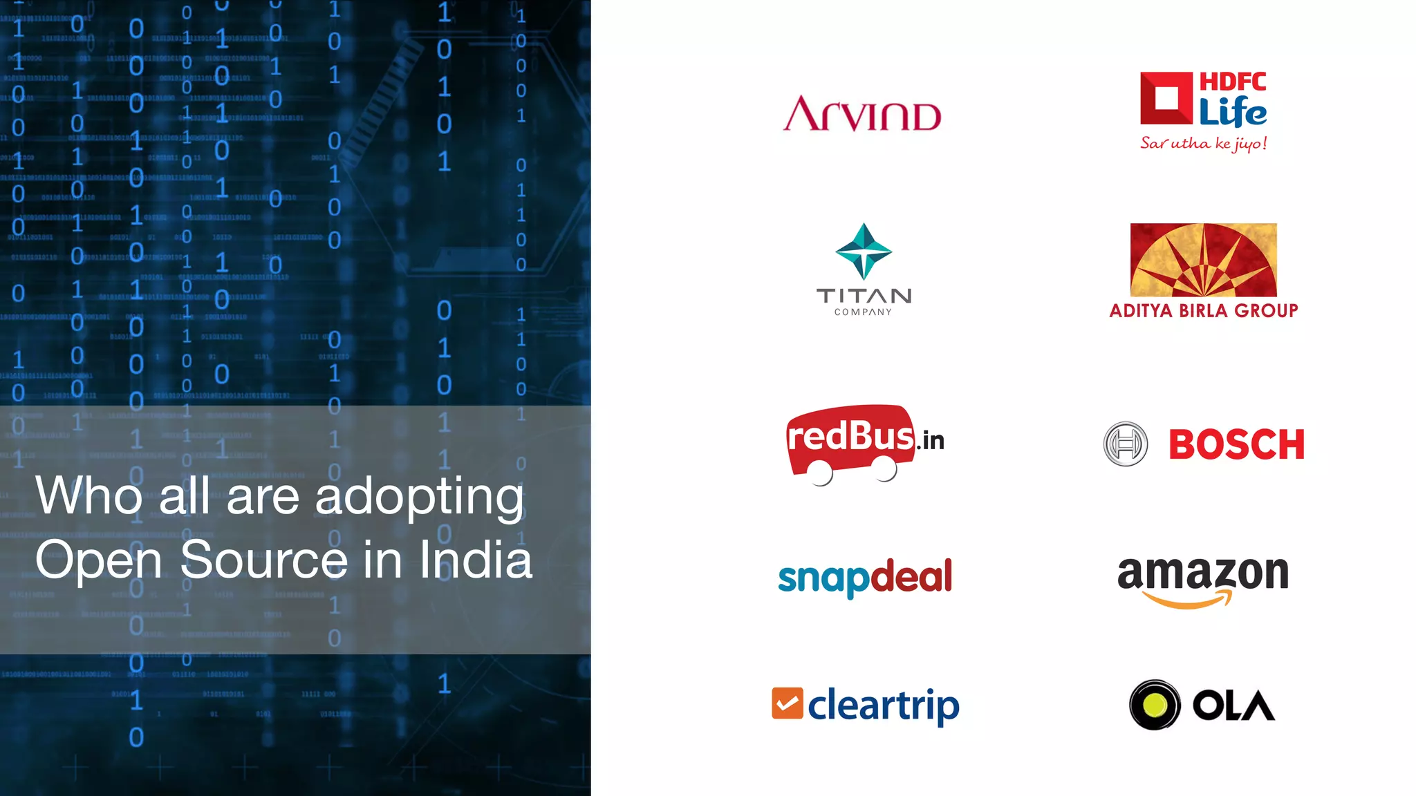 Who all are adopting
Open Source in India
 