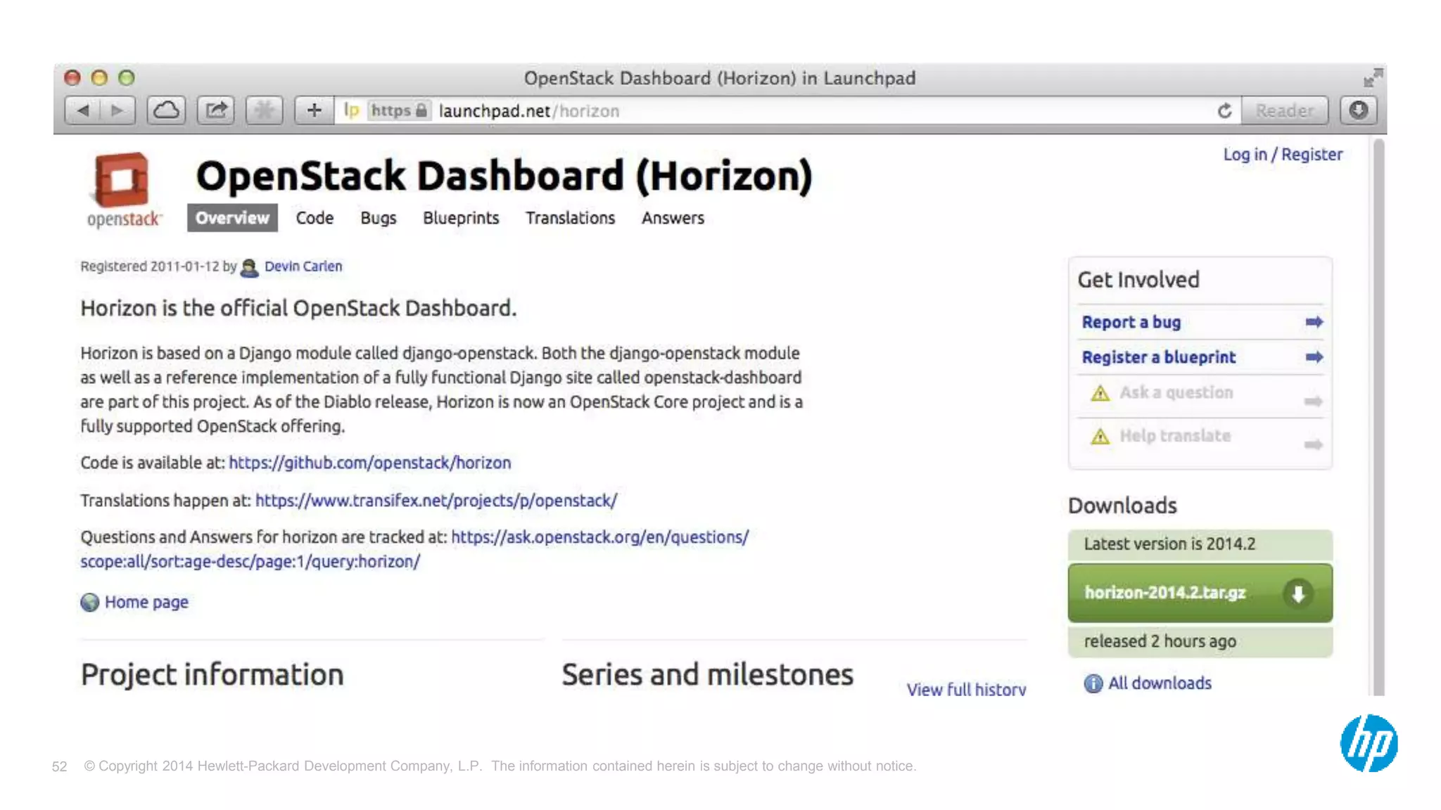 © Copyright 2014 Hewlett-Packard Development Company, L.P. The information contained herein is subject 52 to change without notice. 
 