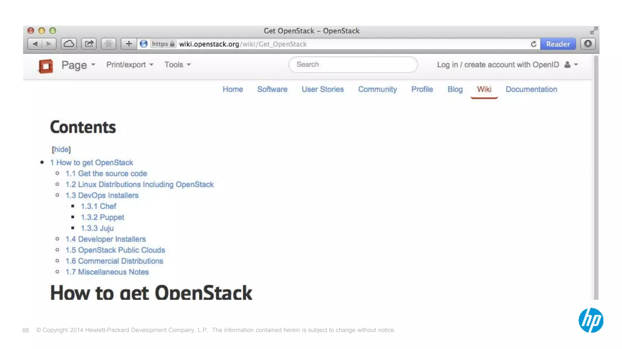 © Copyright 2014 Hewlett-Packard Development Company, L.P. The information contained herein is subject 66 to change without notice. 
 