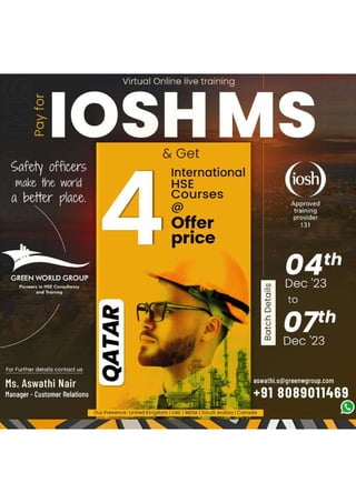 Why Opt for the IOSH  Course in Jordan with Green World Group.pdf