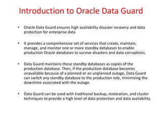 Why oracle data guard new features in oracle 18c, 19c | PPTX