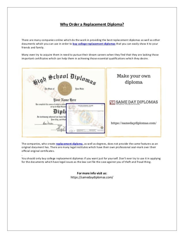 why order a replacement diploma create a diploma online