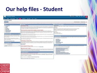Our help files - Student
 