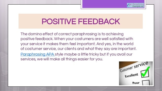 Paraphrasing service