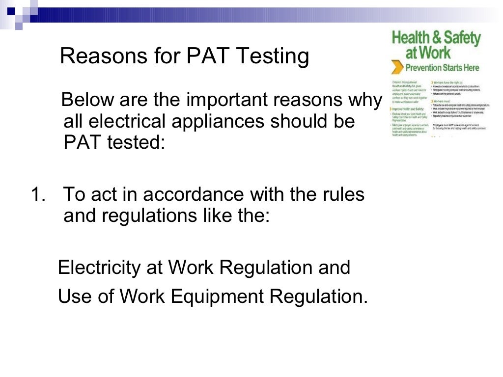 Why PAT Testing is Required
