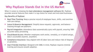 Why SMBs Trust PayEaze as the Best Attendance Management Software US | PPTX