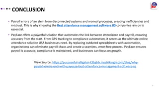 Why Payroll Errors End with PayEaze Best attendance management software ...