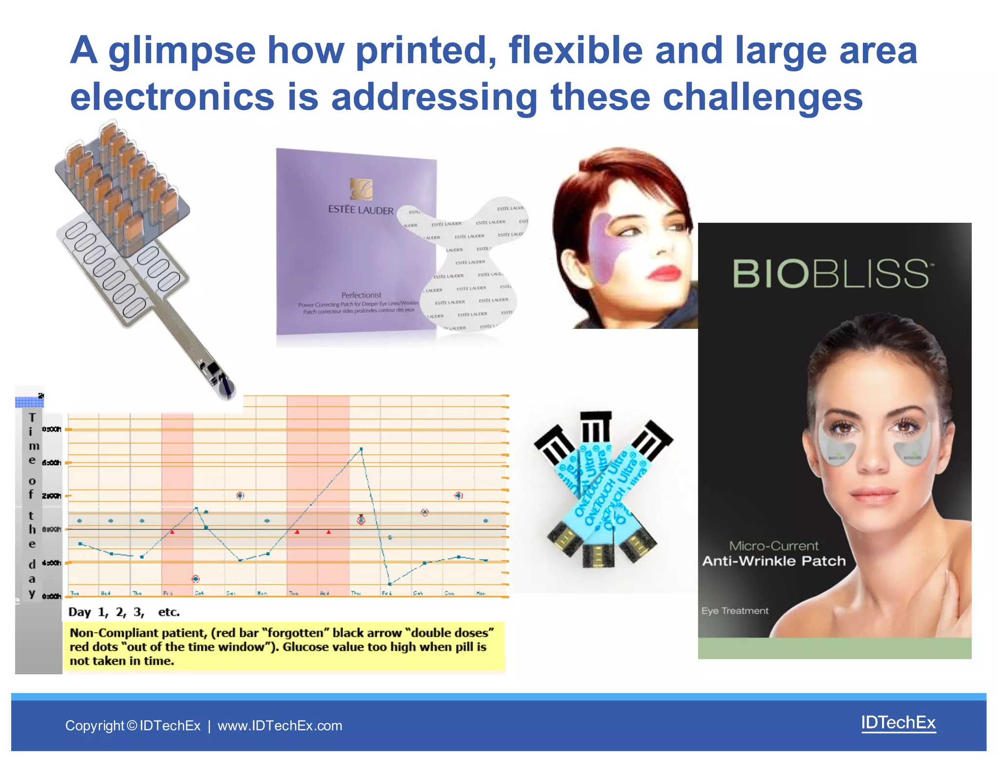 Copyright  ©  IDTechEx |    www.IDTechEx.com
A  glimpse  how  printed,  flexible  and  large  area  
electronics  is  addressing  these  challenges
 