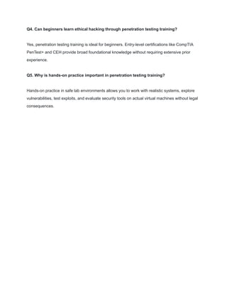 Comprehensive Guide to Penetration Testing Training for Ethical Hacking ...