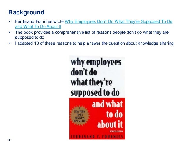 Why People Don T Share Their Knowledge