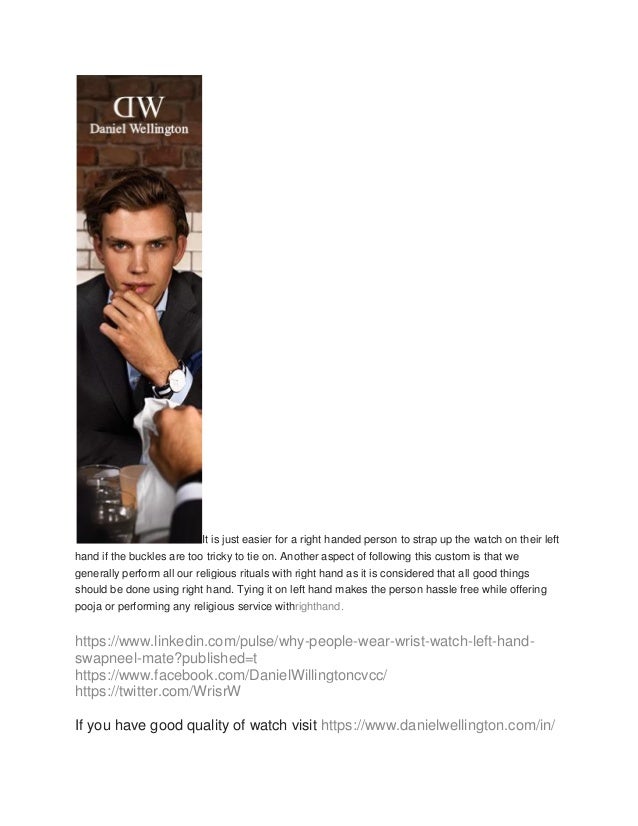 why wear watch on left hand