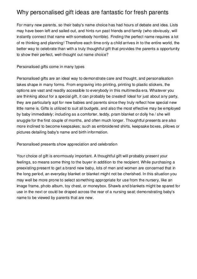 personalised gifts for new parents