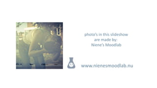 photo’s in this slideshow
      are made by:
    Niene’s Moodlab



www.nienesmoodlab.nu
 