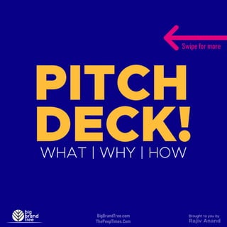 Why pitch deck is important  by rajiv anand