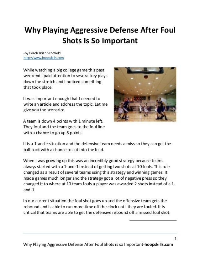 The Importance of Playing Defense After Basketball Foul Shots